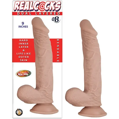 Dildos Nasstoys Realcocks Dual Layered 8 Flesh