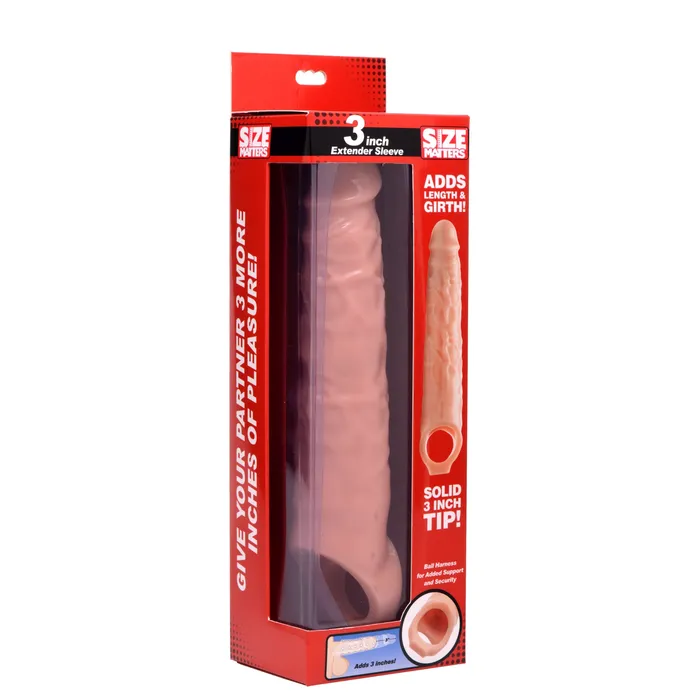 Dildos | Size Matters 3 Inch Extender Sleeve Flesh