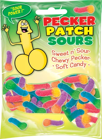 Hott Products Pecker Patch Sours Edible Sweet Sour Soft Candy Dildos