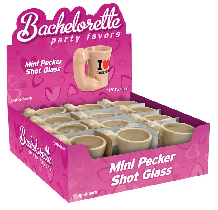 Mini Pecker Shot Glass Display 12 Piece Pipedream Female Sex Toys