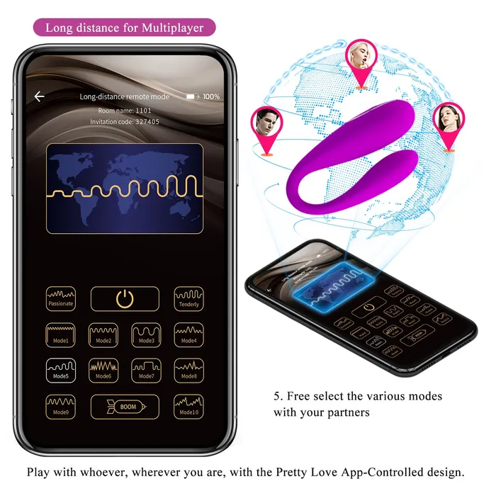 Pretty Love Vibrators | Pretty Love August App Control Couples Vibrator Rechargeable Pretty Love Vibrators | Pretty Love August App Control Couples Vibrator Rechargeable