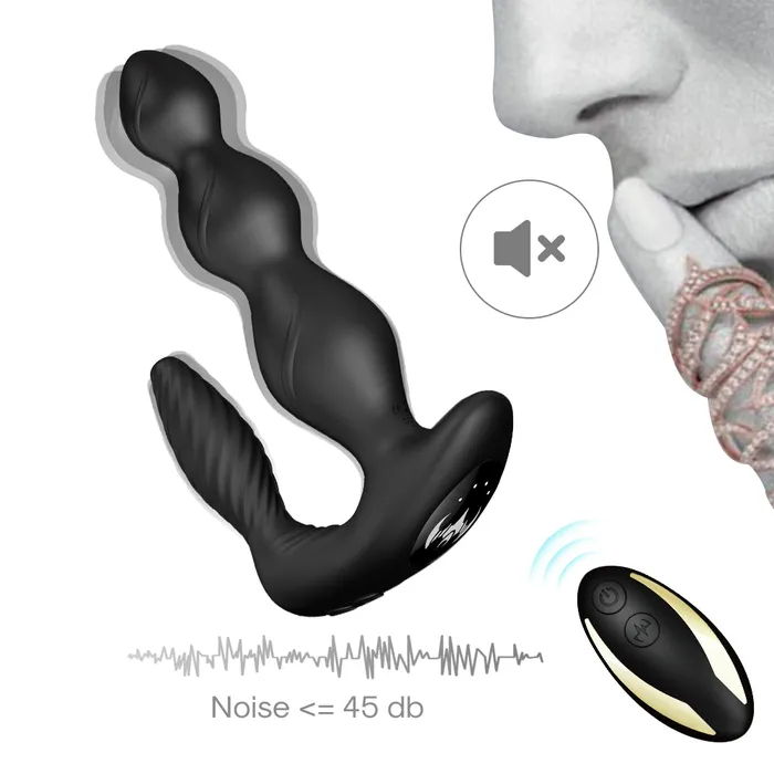 Pull Bead Vibrator Silicone Anal Plug Anal Three Point Resonance | SAKULOVE® Male Sex Toys