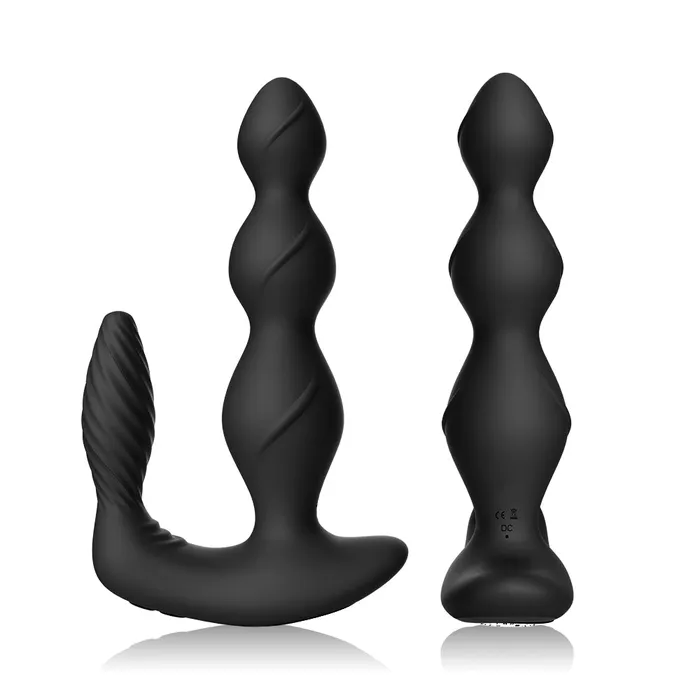 Pull Bead Vibrator Silicone Anal Plug Anal Three Point Resonance | SAKULOVE® Male Sex Toys