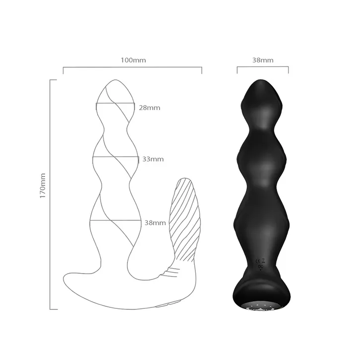 Pull Bead Vibrator Silicone Anal Plug Anal Three Point Resonance | SAKULOVE® Male Sex Toys