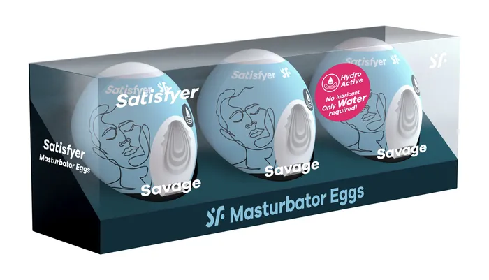 Sale Specials Male Sex Toys 3 Pc Set Masturbator Egg Savage Blue