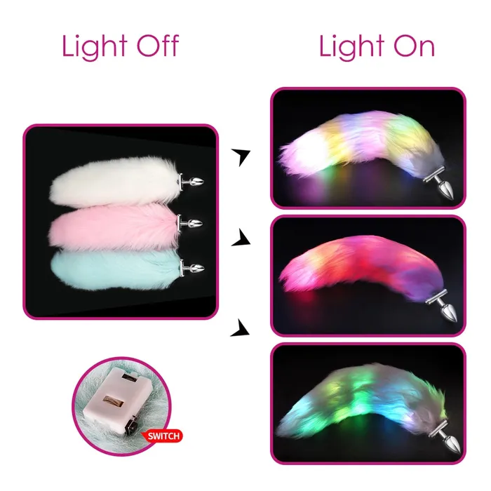 sexense Anal | BDSM Luminous Colorful LED Light Cosplay Butt Anus Plugs