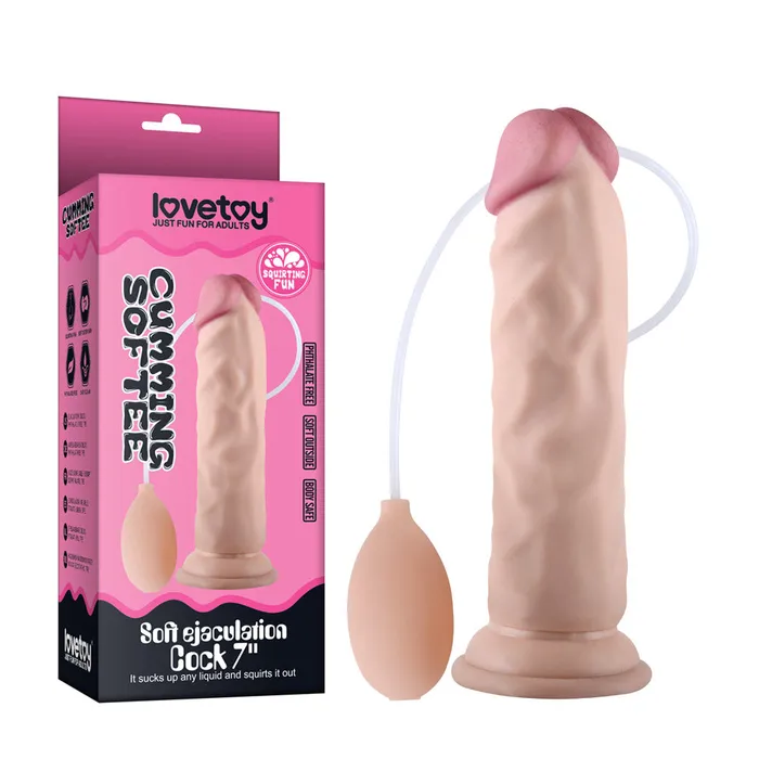 Soft Ejaculation Cock With Ball 8.5in | Lovetoy Male Sex Toys