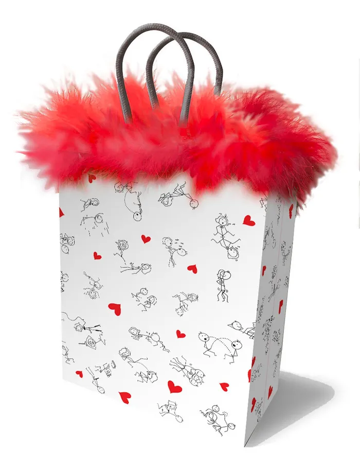 Vibrators Little Genie Stick Figures Gift Bag Red