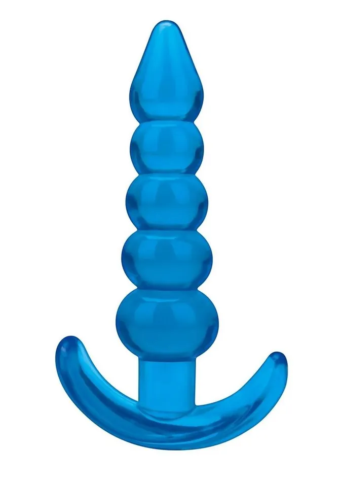 Blue Line CandB Gear Anal Blue Line Medium Beaded Anal Plug