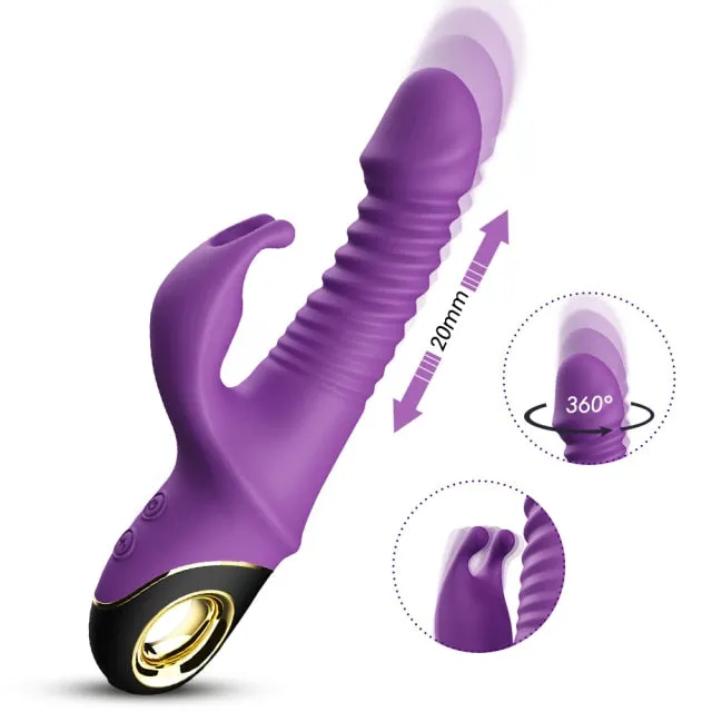 Enchanted Thrusting Rabbit Vibrator Pik A Pleasure Female Sex Toys