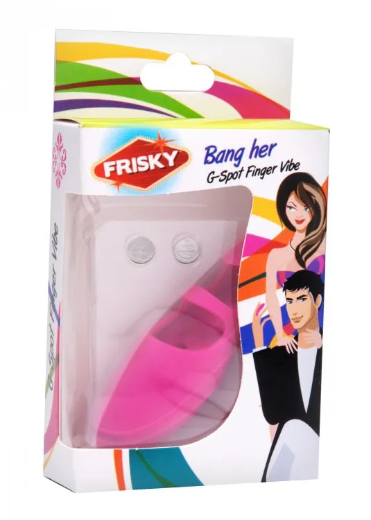 Vibrators XR Brands Frisky Bang Her Silicone GSpot Finger Vibe Pink