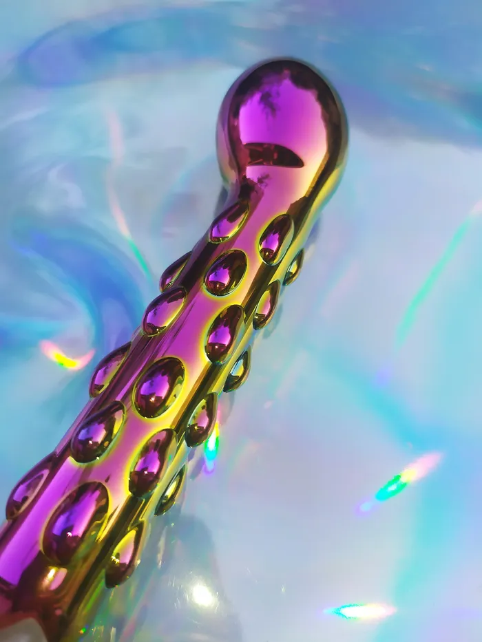 hello.kinky.999 Dildos | 🌈  Holographic Rainbow Glass Dildo 🌈