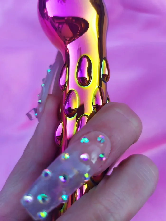 hello.kinky.999 Dildos | 🌈  Holographic Rainbow Glass Dildo 🌈