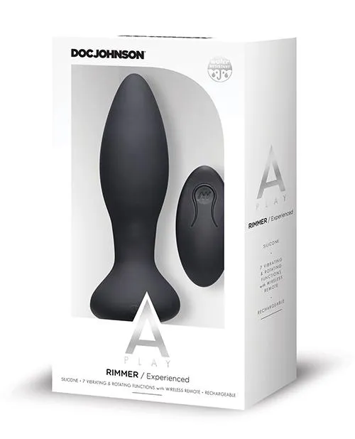 APlay Rimmer Experienced Rechargeable Silicone Anal Plug w Remote Doc Johnson Anal