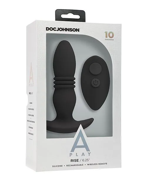 A Play Rise Rechargeable Silicone Anal Plug w Remote Doc Johnson Anal