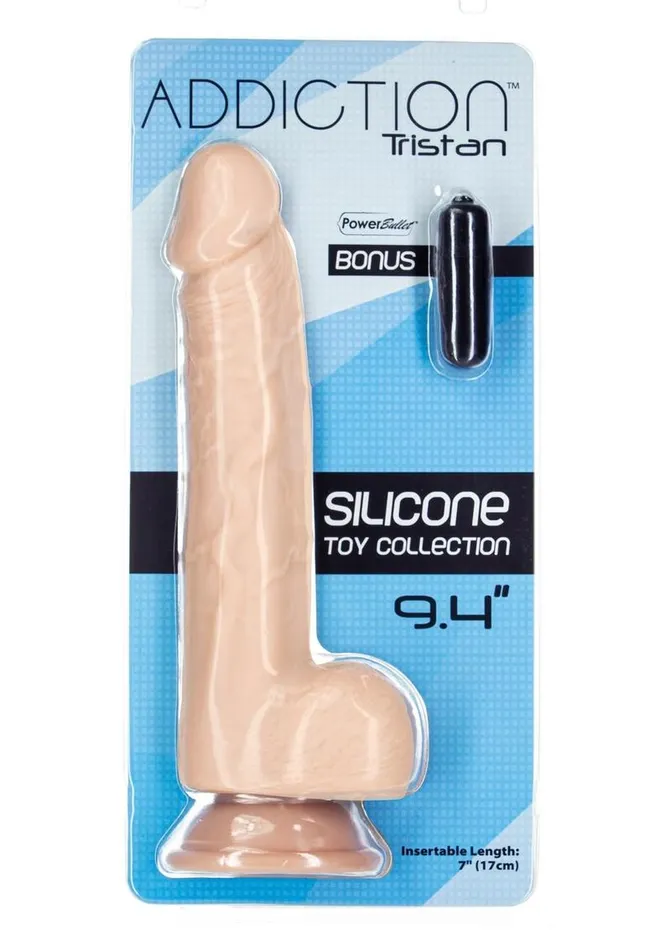 Addiction Female Sex Toys Addiction Tristan Silicone Realistic Dildo with Bonus Bullet