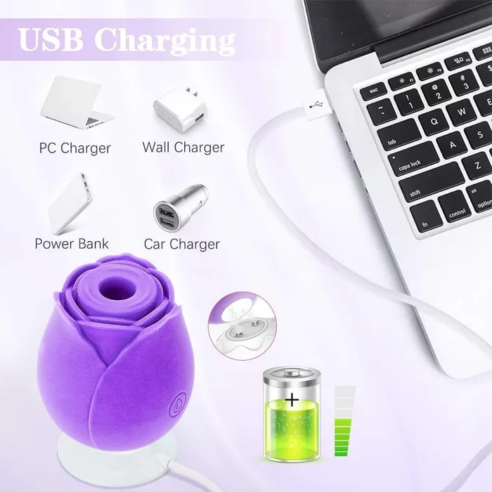 ADLTOYFUN Vibrators Simu ROSE Clit Sucker