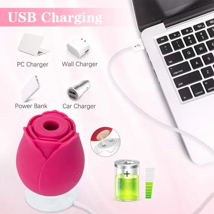 ADLTOYFUN Vibrators Simu ROSE Clit Sucker