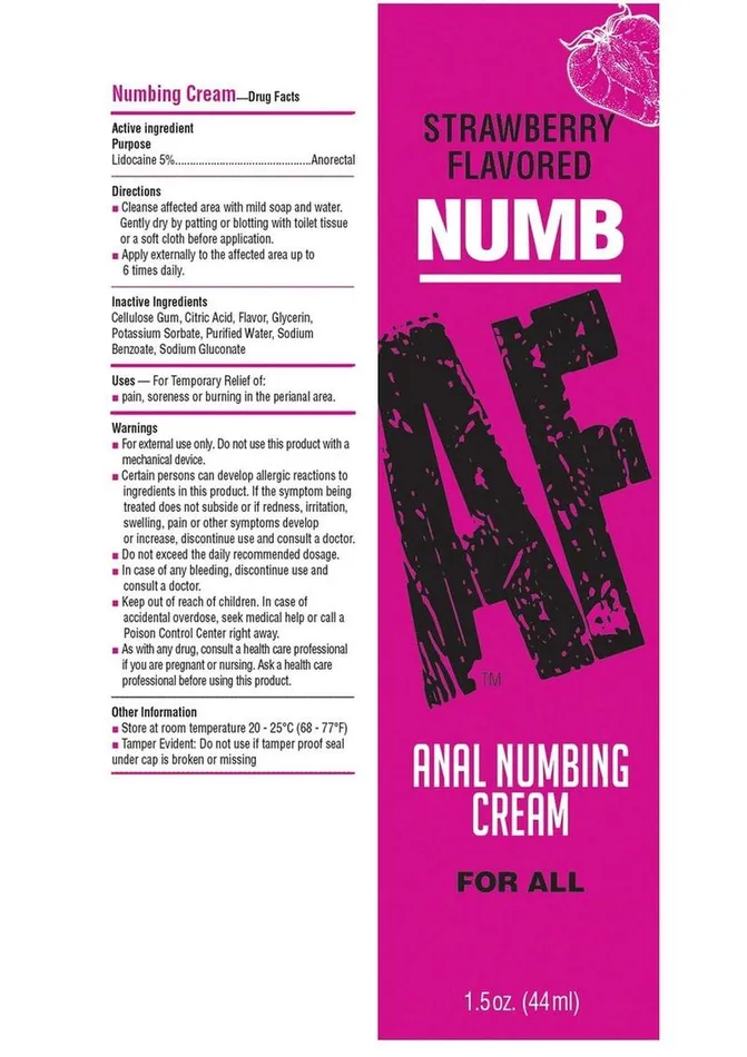 AF Anal Numb AF Anal Numbing Flavored Cream Strawberry