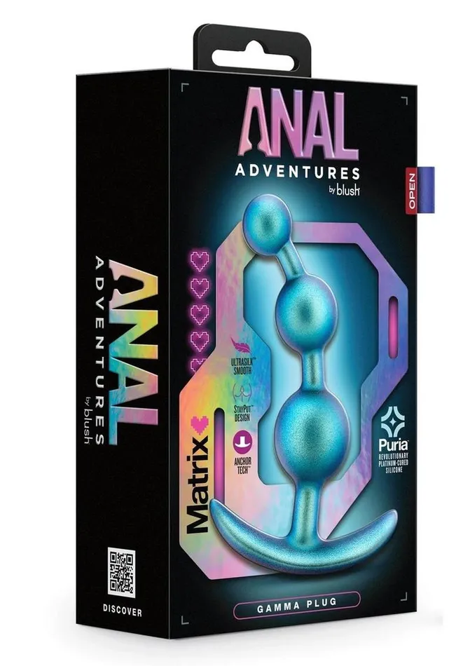 Anal Adventures Anal Anal Adventures Matrix Gamma Plug Silicone Anal Plug Neptune