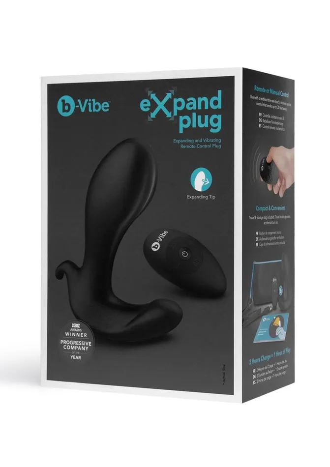 Anal BVibe Expanding Plug Rechargeable Silicone with Remote Anal Plug bVibe