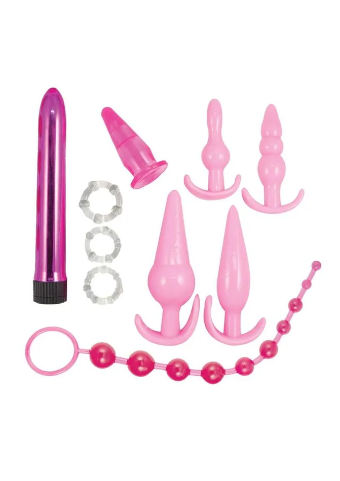 Anal Elite Collection Pink Elite Collection Vibrating Anal Play Kit