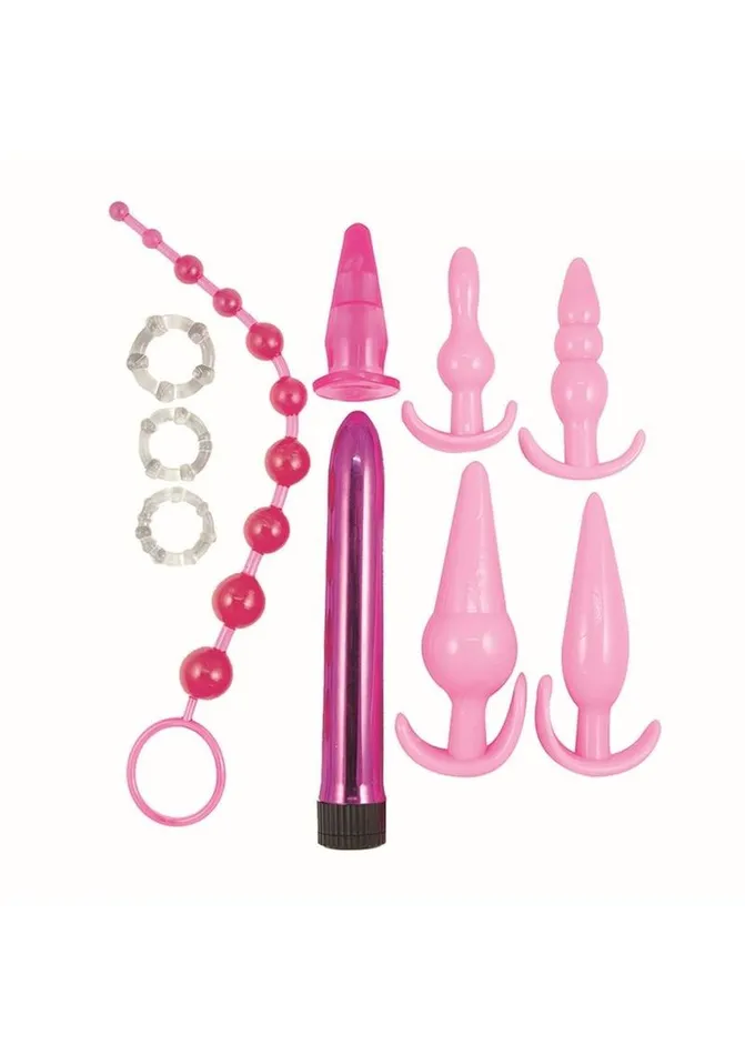 Anal Elite Collection Pink Elite Collection Vibrating Anal Play Kit