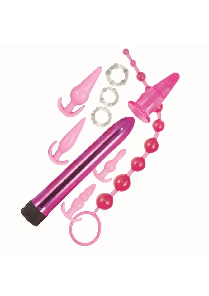 Anal Elite Collection Pink Elite Collection Vibrating Anal Play Kit