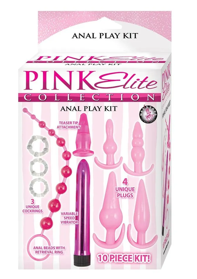 Anal Elite Collection Pink Elite Collection Vibrating Anal Play Kit