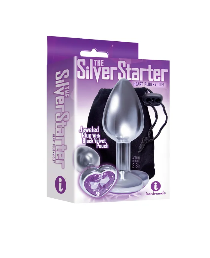 Anal Icon Brands The 9s The Silver Starter Bejeweled Heart Stainless Steel Plug