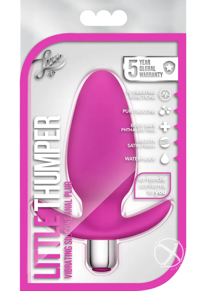 Anal Luxe Luxe Little Thumper Silicone Vibrating Butt Plug