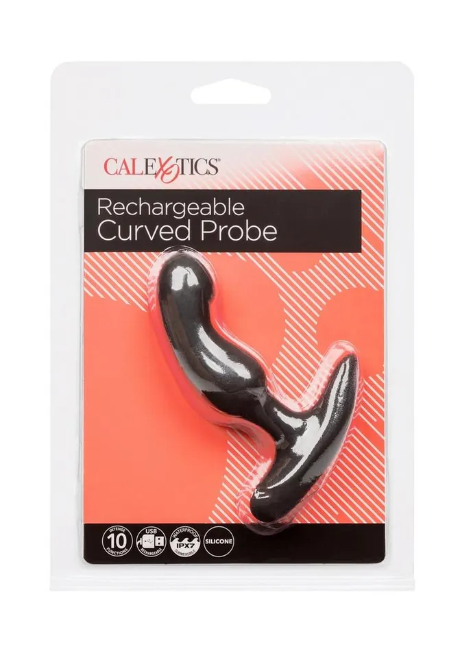 Anal Toys Rechargeable Curved Probe Silicone Anal Stimulator Anal Anal