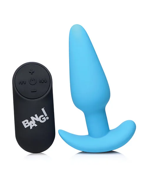 Bang 21X Vibrating Silicone Butt Plug Blue Xr LLC Anal