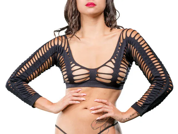 Beverly Hills Naughty Girl Vibrators All Over Sraps Mesh Crotchless Leggings