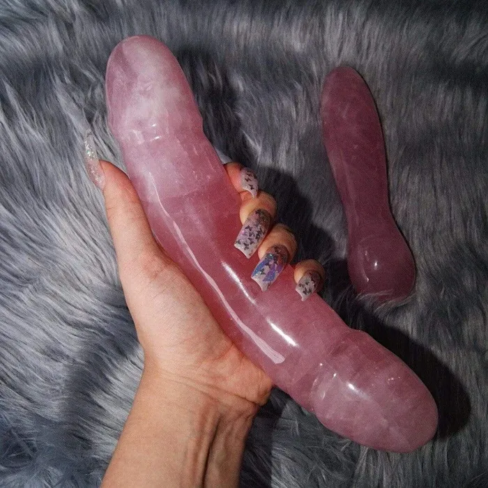 Big Lover Rose Quartz Yoni Wand Vibrators