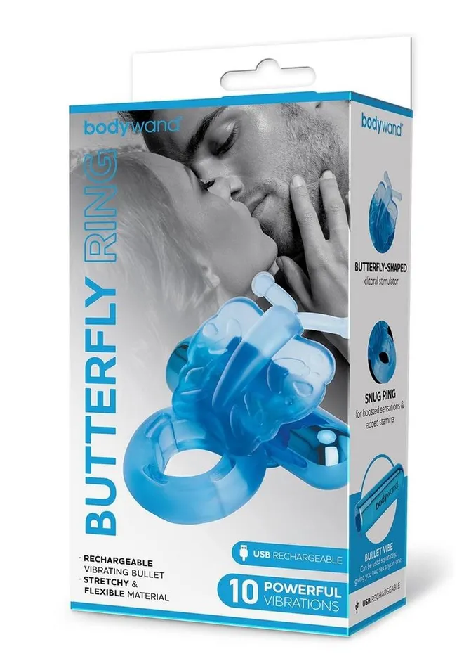 Bodywand Rechargeable Silicone Butterfly Ring Bodywand Female Sex Toys