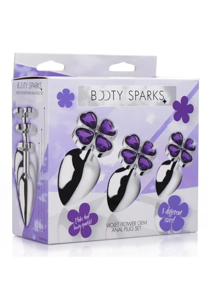 Booty Sparks Male Sex Toys Booty Sparks Violet Flower Gem Anal Plug