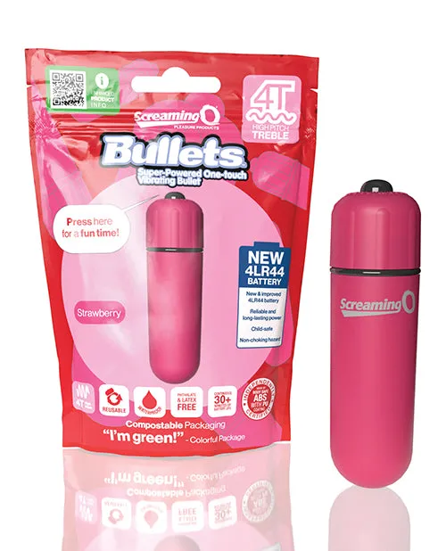 Bushman Products Female Sex Toys Screaming O 4T Tickle Tease Bullet Strawberry