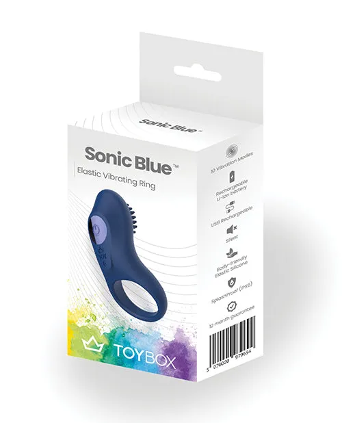 California Fantasies Couples ToyBox Sonic Blue Vibrating Cock Ring