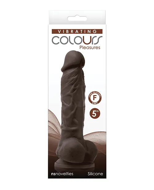 Colours Pleasures 5 Vibrating Dildo Dark Brown Ns Novelties INC Dildos