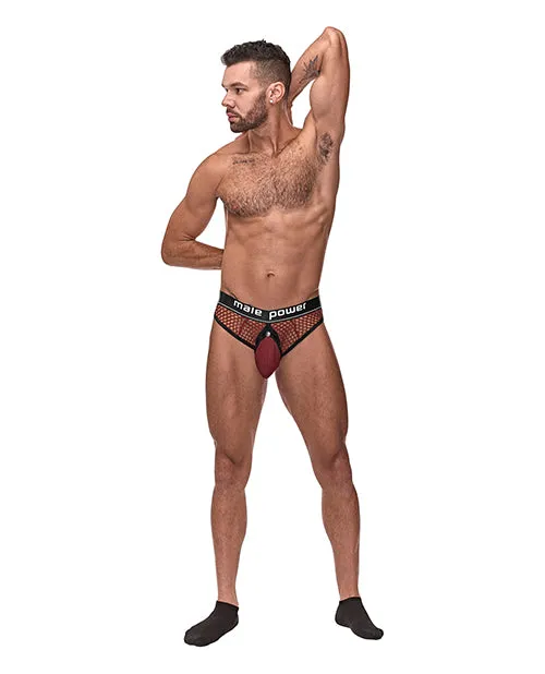 Comme Ci Comme Ca Male Sex Toys Male Power Fishnet Cock Ring Thong Red SM