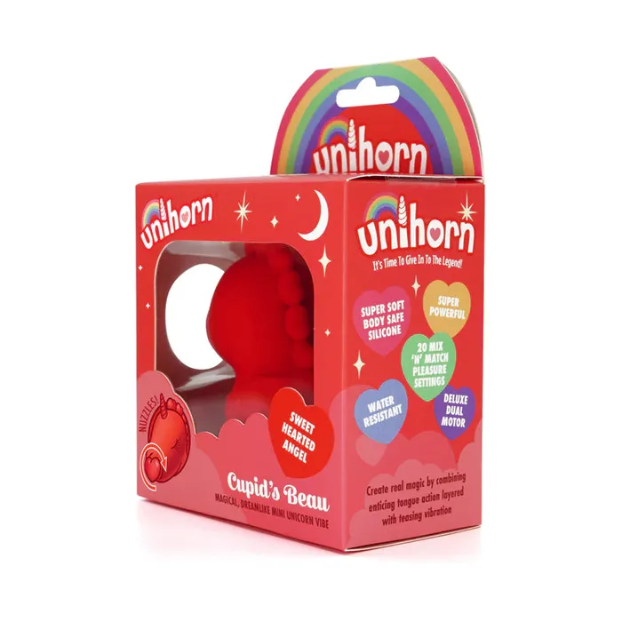 Creative Conceptions Vibrators Unihorn Cupids Beau Tapping Tongue Vibrator Red