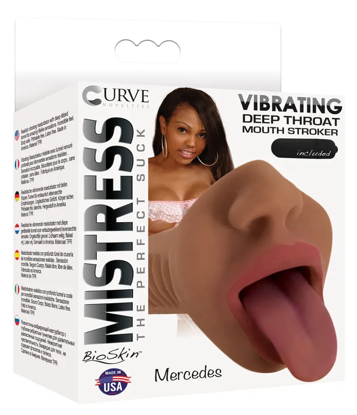 Curve Toys Male Sex Toys Mistress BioSkin Perfect Such Deep Throat Mouth Stroker