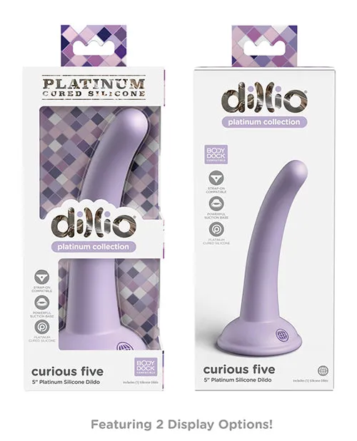 Dildos Pipedream Products Dillio Platinum 5 Curious Five Silicone Dildo Purple