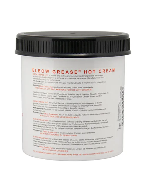 Elbow Grease Hot Cream 15 oz Jar B Cumming Company INC Vibrators