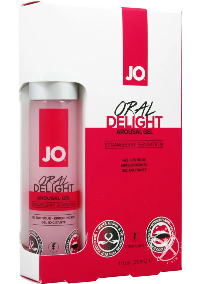 Enhancers System JO JO Oral Delight Flavored Arousal Gel Strawberry