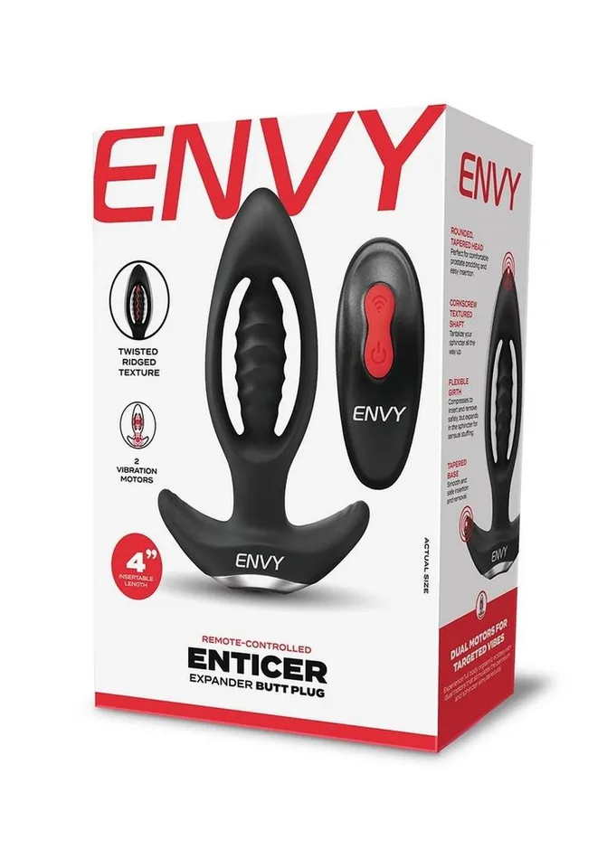 Envy Toys Anal Envy Toys Enticer Remote Controlled Rechargeable Silicone Expander Butt Plug