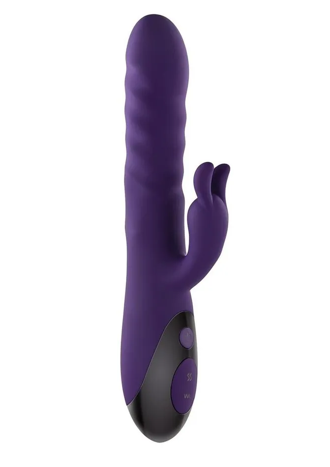 Evolved Female Sex Toys Rascally Rabbit Rechargeable Silicone Thrusting Rotating Vibrator