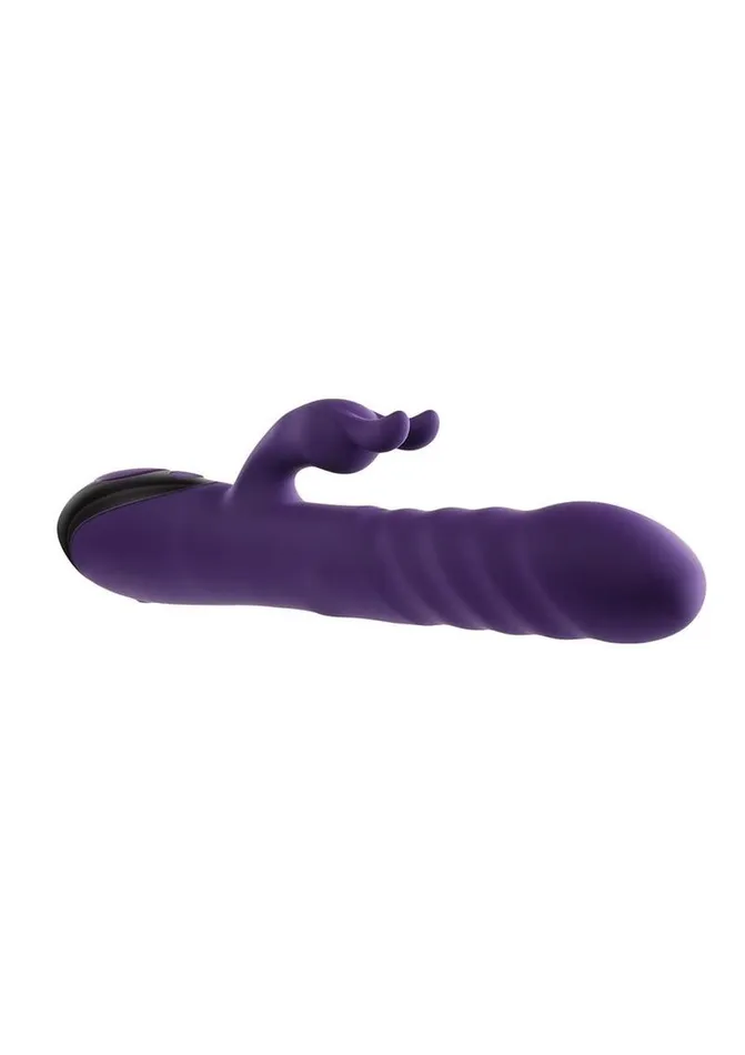 Evolved Female Sex Toys Rascally Rabbit Rechargeable Silicone Thrusting Rotating Vibrator