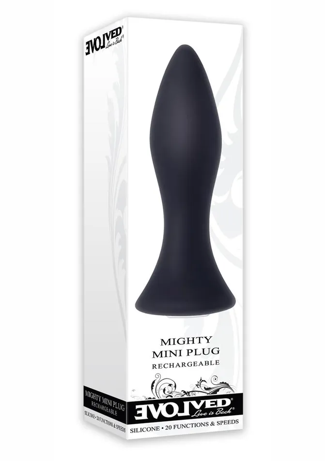 Evolved Mighty Mini Rechargeable Silicone Anal Plug with 20 Functions and Speeds Male Sex Toys